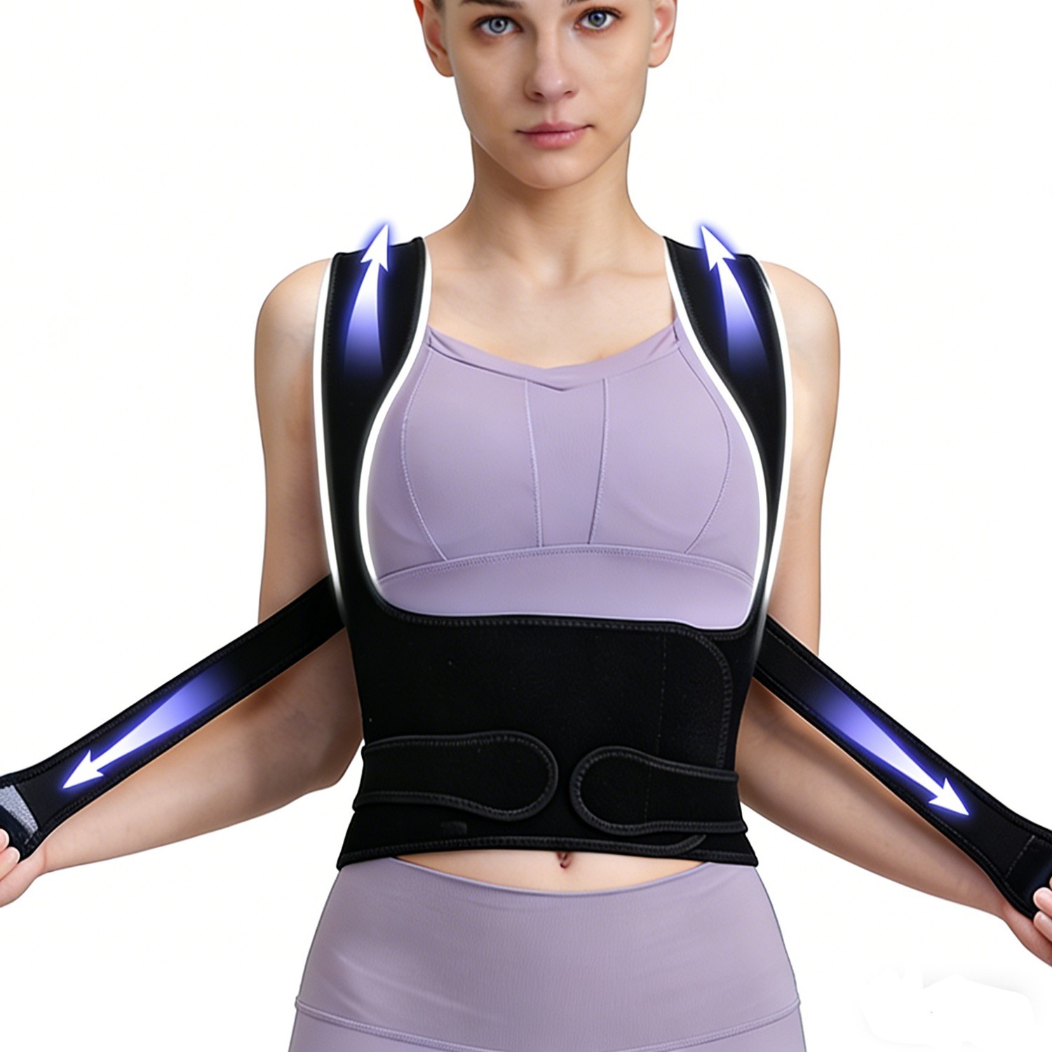 Back Brace Posture Corrector for Women and Men Adjustable Full Back Support Belt