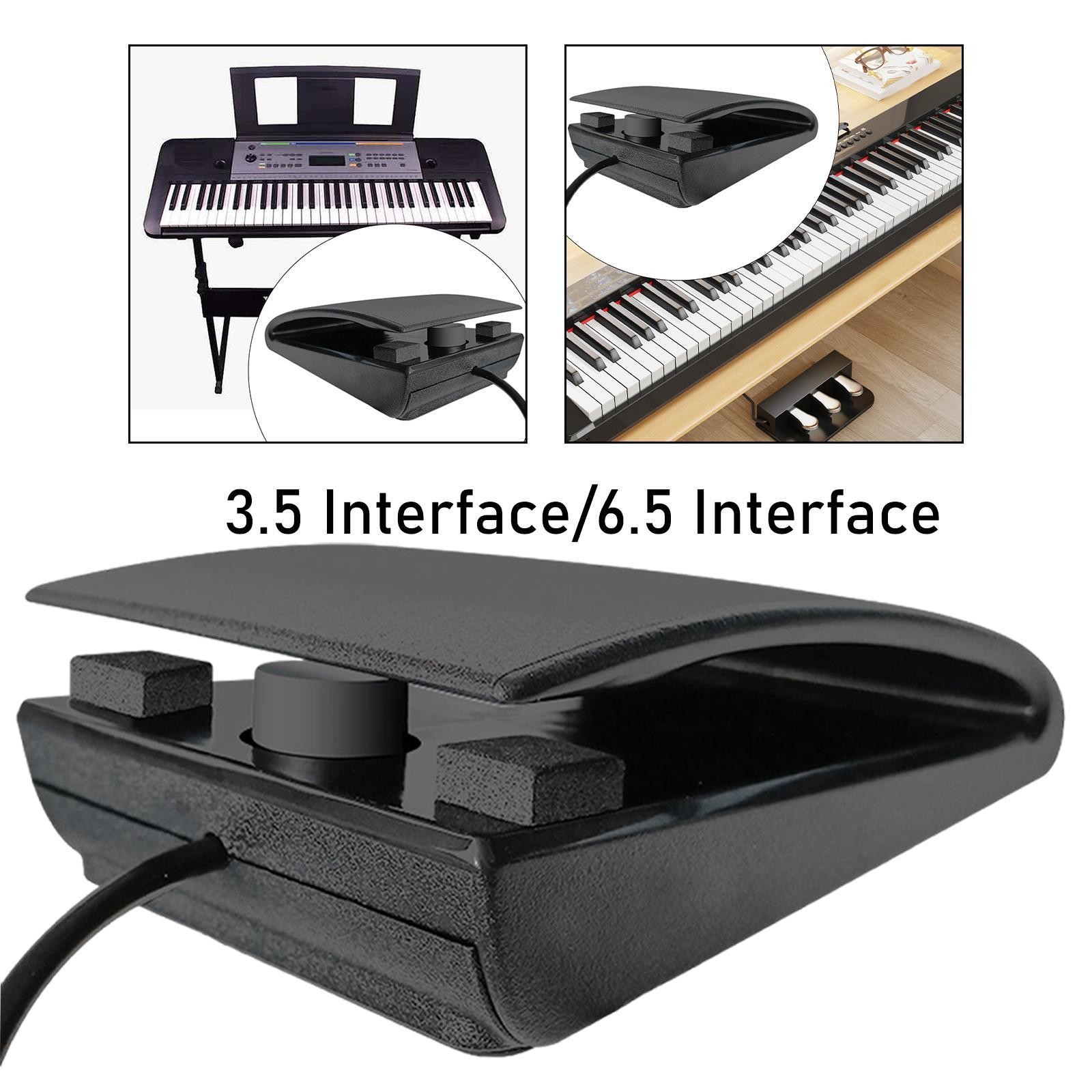 Sustain Pedal for Musical Instruments Silent Momentary Footswitch Foot Pedal for