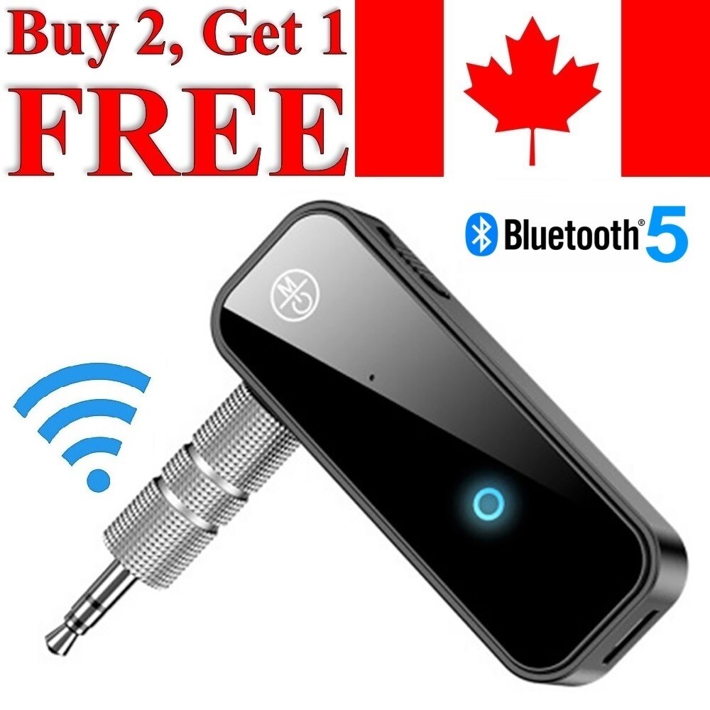 Wireless Bluetooth 5.0 Adapter 3.5mm Aux 2-1  Audio For Car Mic Music Receiver