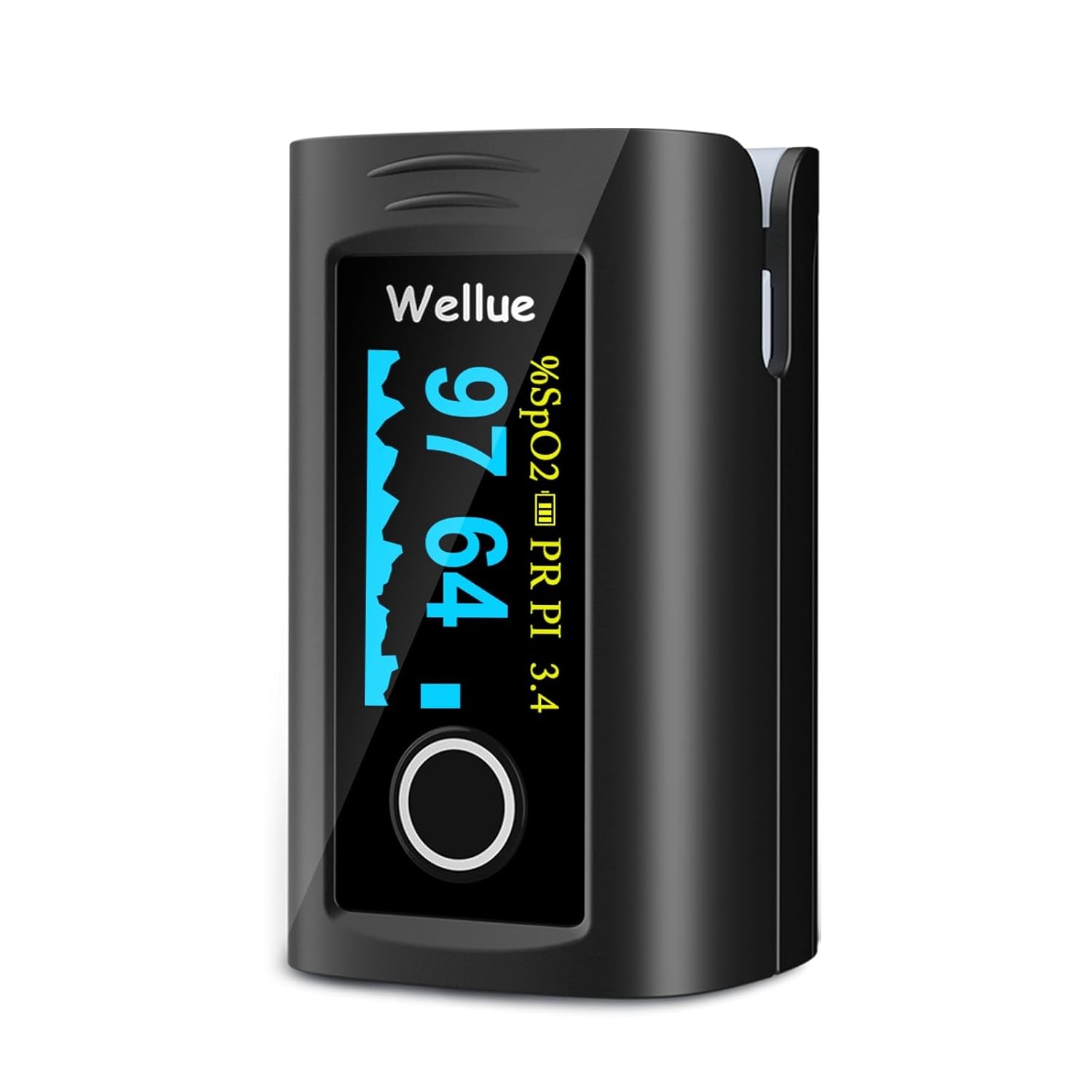 Wellue Fingertip Pulse Oximeter, Blood Oxygen Saturation Monitor with Batteries,