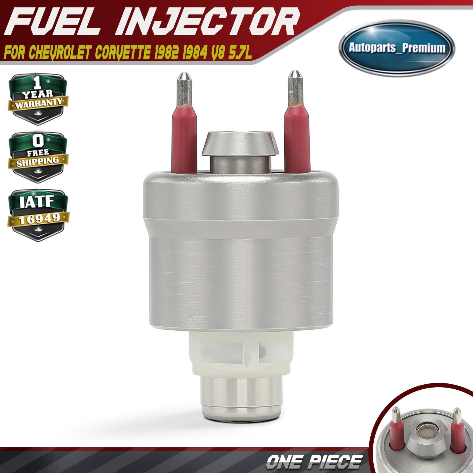 1x Metal Fuel Injector for Chevrolet Corvette 1982 1984 V8 5.7L 5235270 5233775