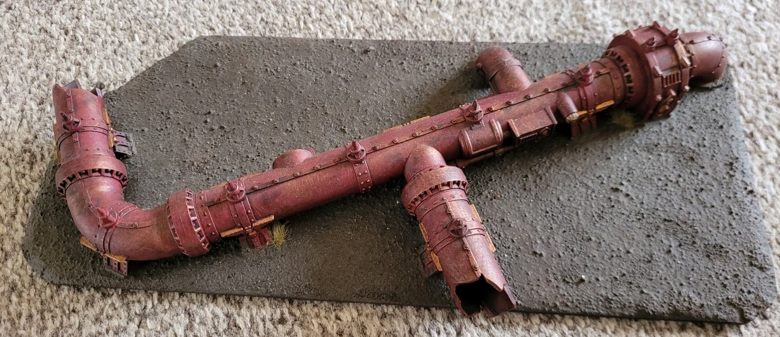40k Terrain. Promethium Relay Pipes. Painted And Based
