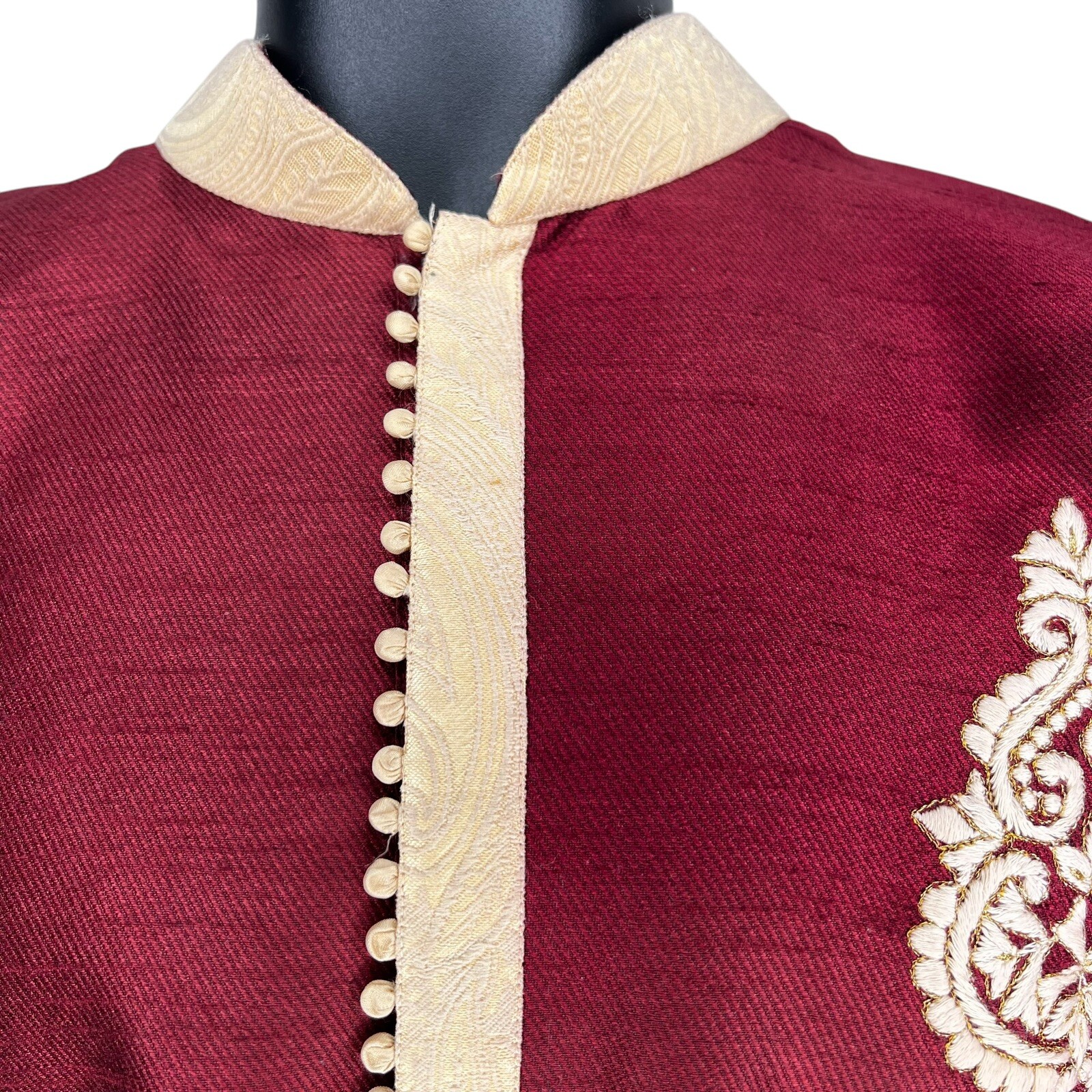 Middle Eastern Men Maroon Long Sleeve Top/ Shirt