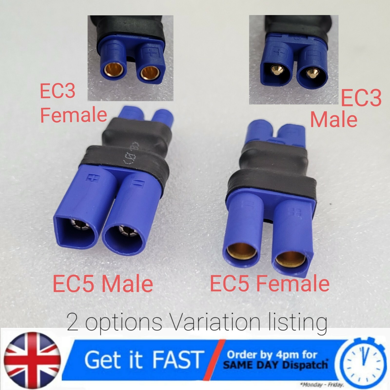 RC Connector Female / Male EC3 to Male / Female EC5 Adaptor Adapter Compatible