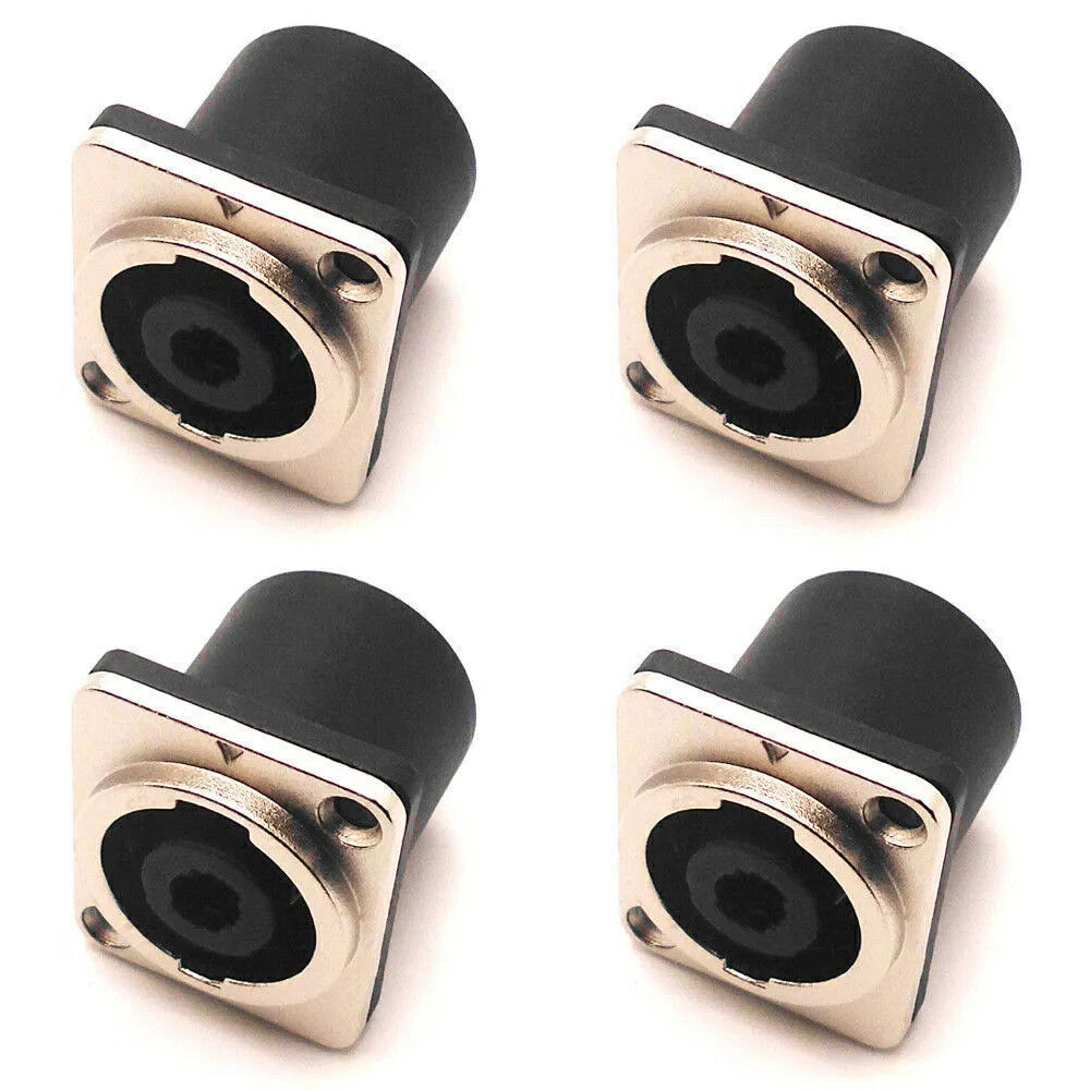 4pcs AFT 4 Pole Speakon Chassis Panel Mount Connector w/ Metal for Neutrik NL4MP