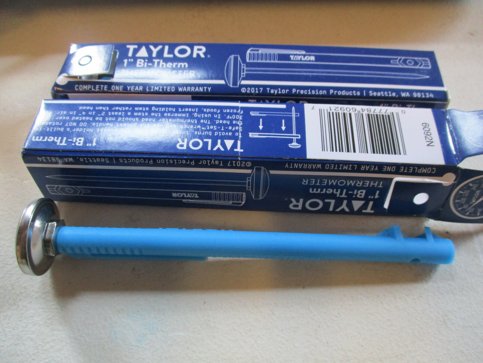 CASE OF 12 NEW Taylor T-6092N Dial Small Pocket Bi-Therm Thermometer 0 to 220 F