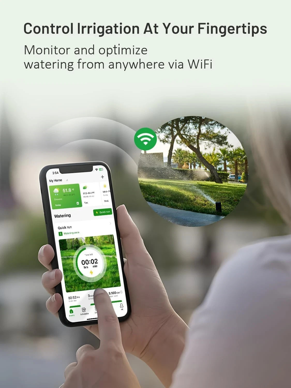 Smart WiFi Sprinkler Controller - 8 Zone Automatic Weather-Based Irrigation