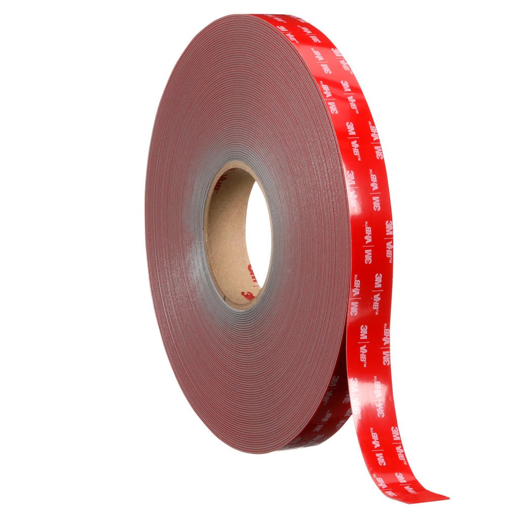 3M VHB Tape RP+160GF, Gray, 1 in x 36 yd, 62 mil, Film Liner, 9 Rolls/Case New!