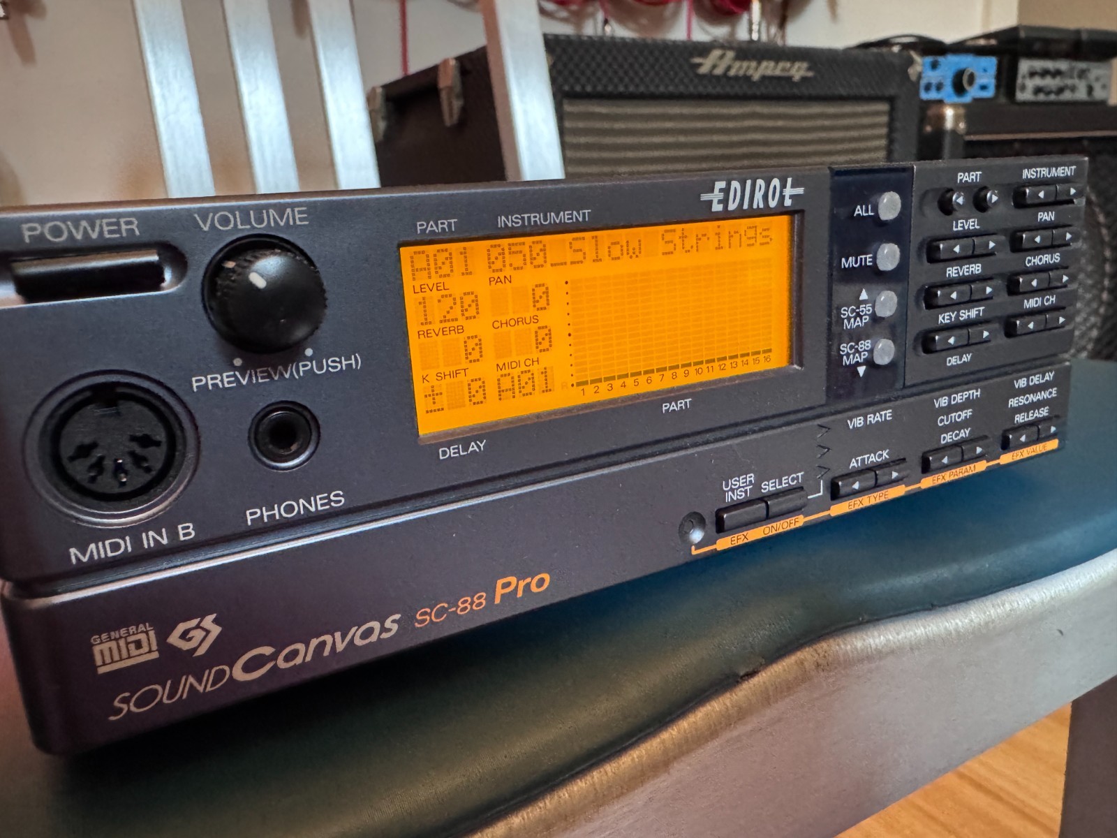 Roland SC-88 Pro Sound Canvas GS GM MIDI Module MINT Tested w/ Manual - 117V