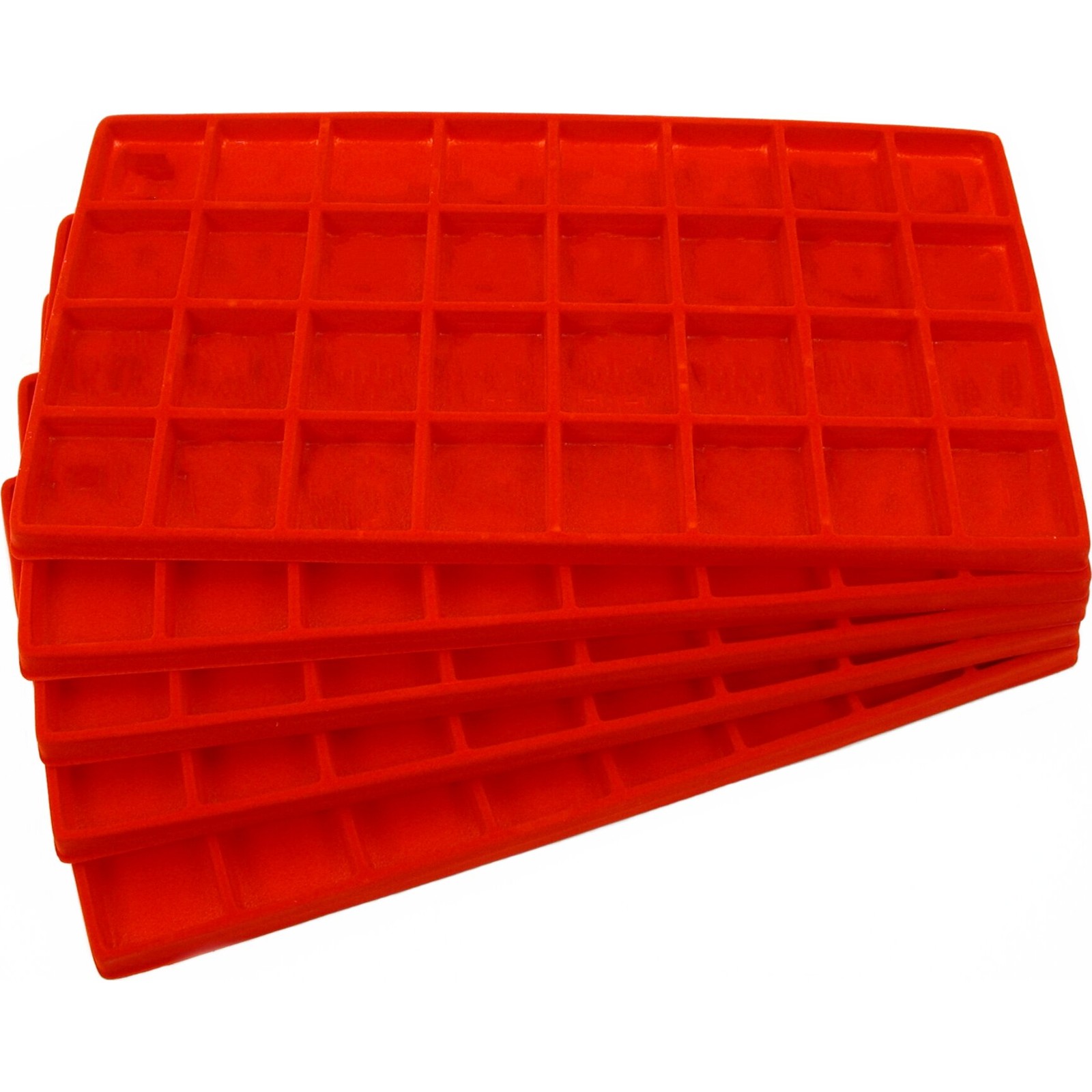 5 Jewelry Coin Display Travel Tray Inserts 32 Slot
