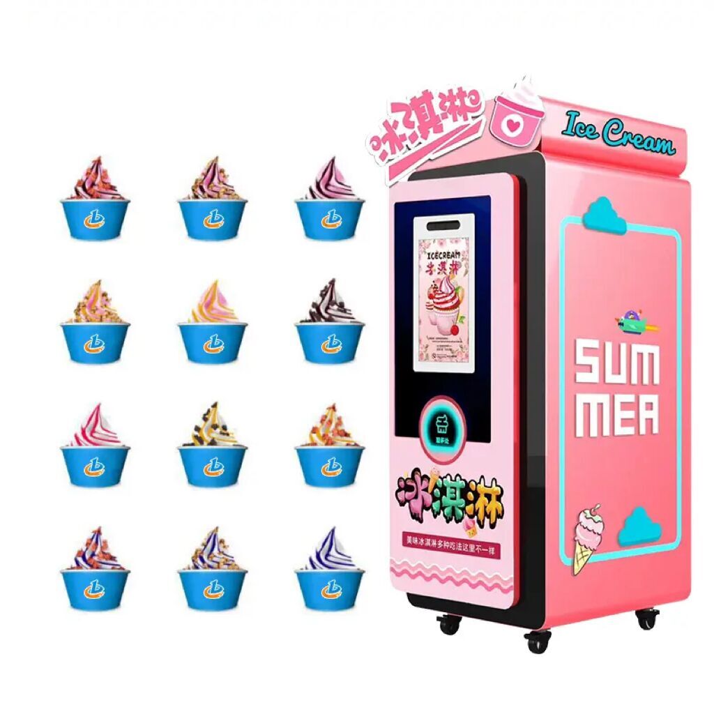 Automatic Vending Machinel Large Capacity Floor Standing Soft Ice Cream Machine