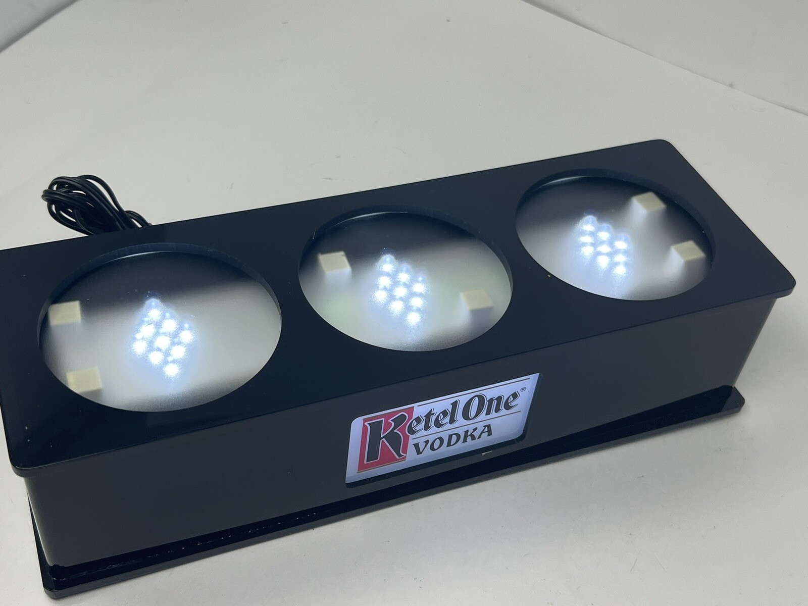 Ketel One Vodka Lighted Advertising Triple 3 Bottle Display New Bar Glorifier