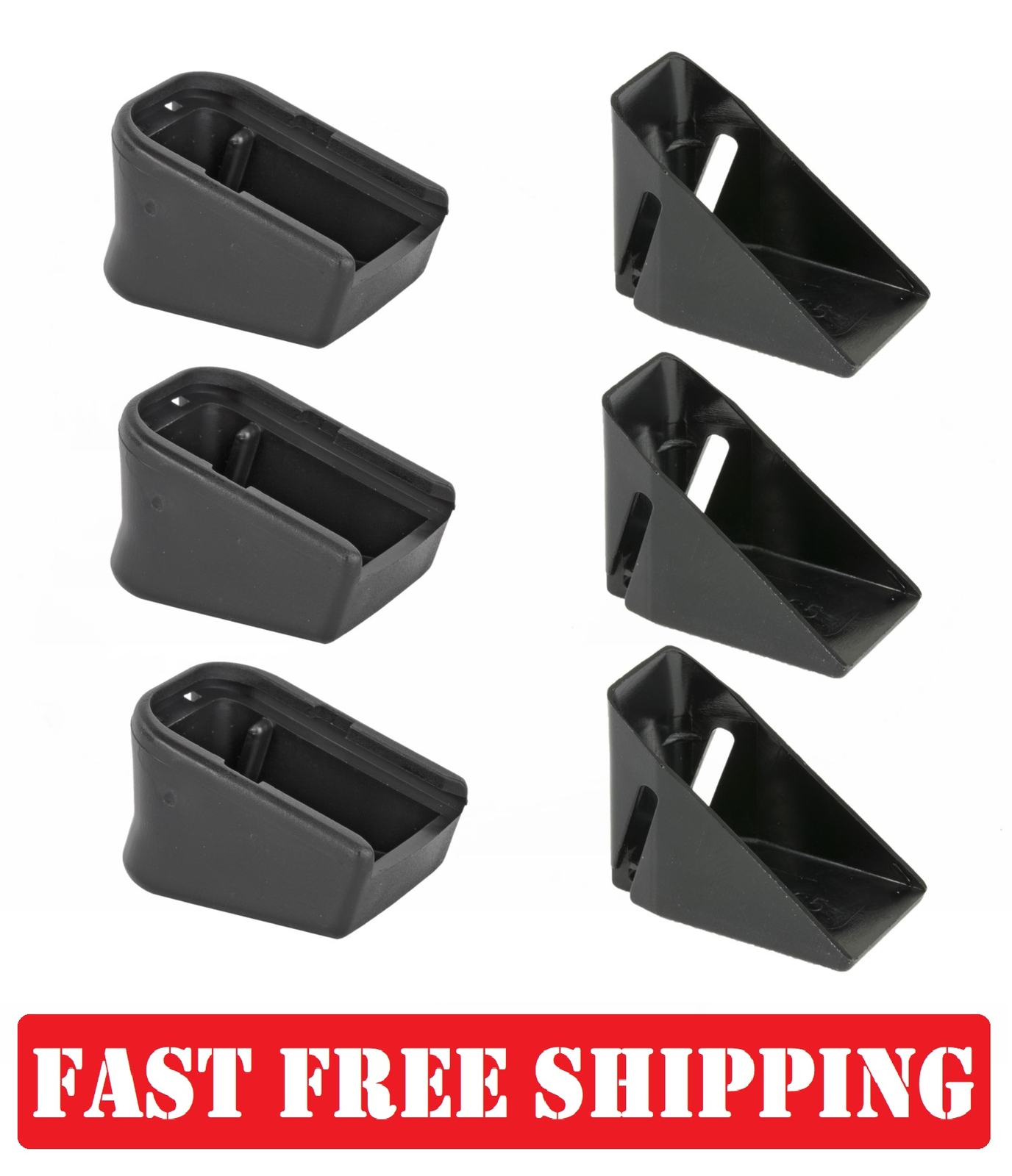 GLOCK OEM +2 Magazine Base Pad w/ Insert fits 9MM .40 .357, Pack of 3