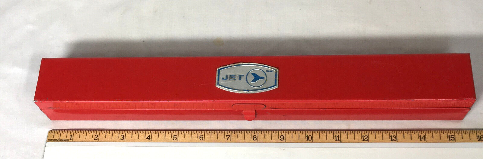 Jet Red Socket Holder Steel Hinged Case Secure 12 Socket Capacity Minimal Use