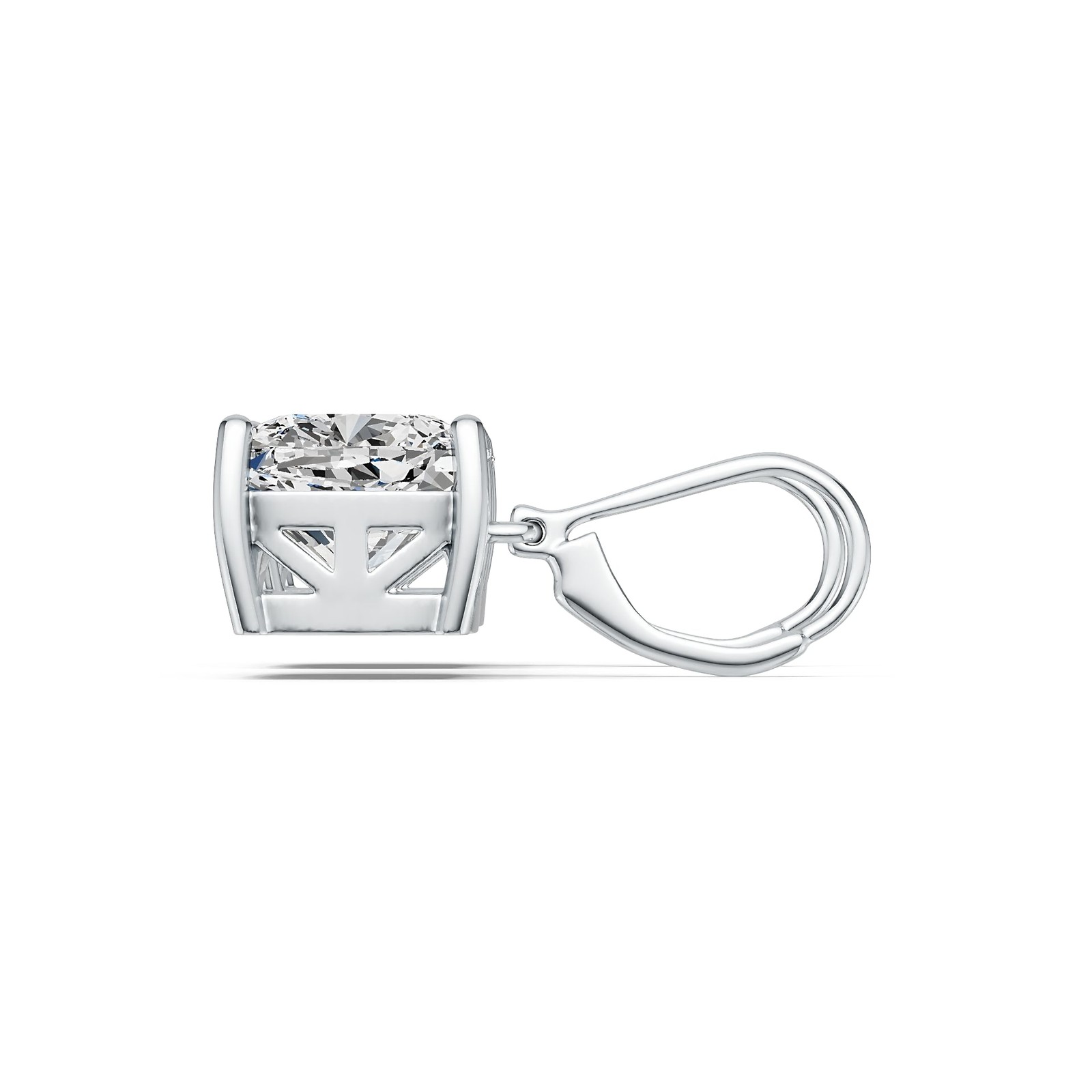 Sterling Silver Semi Mount Earrings Setting Cushion CU 10X10mm
