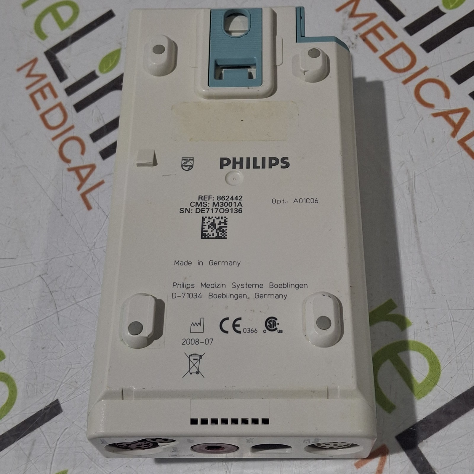 Philips M3001A-A01C06 Fast SpO2, NIBP, ECG, Temp, IBP MMS Module