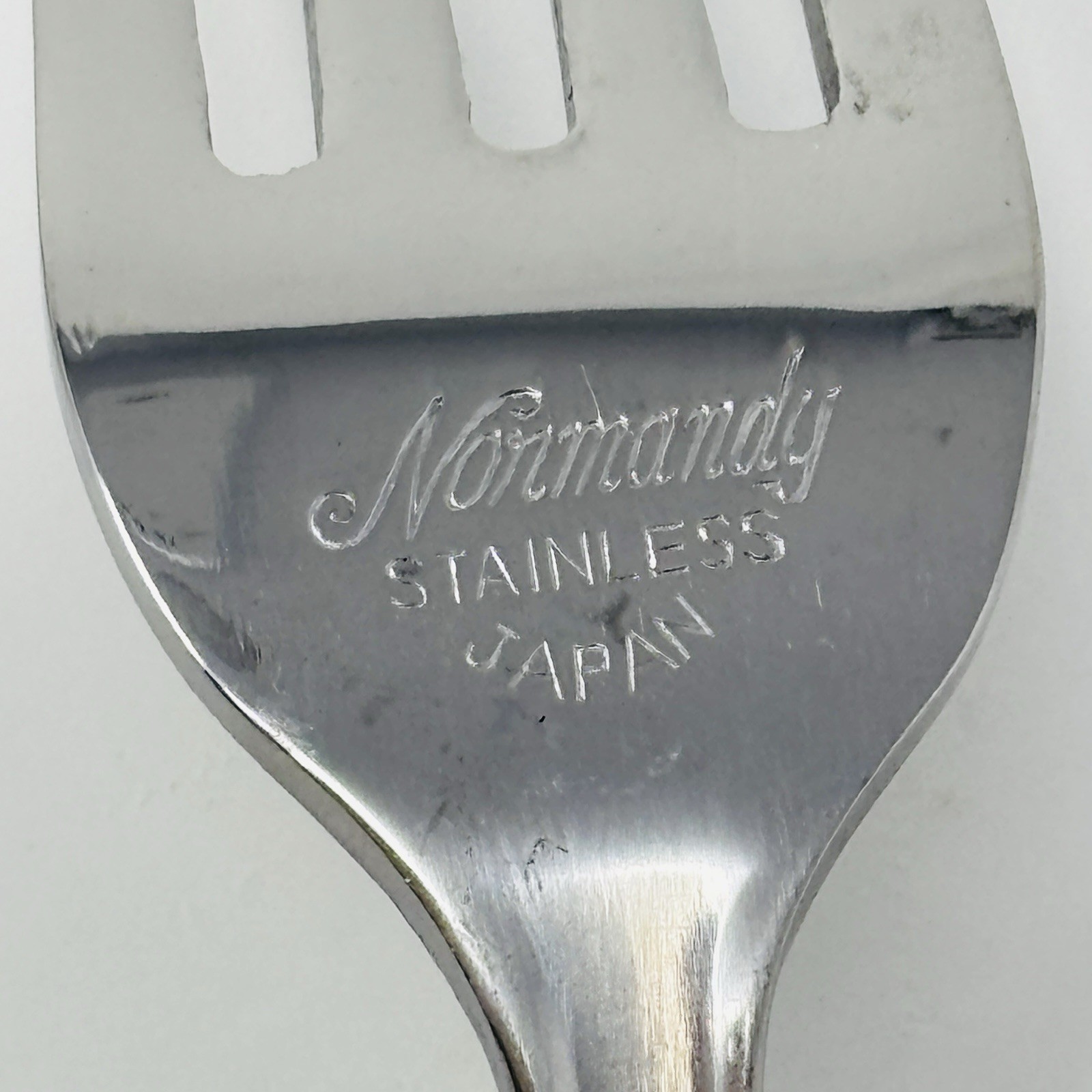 5 Japan NORMANDY Stainless Flatware 6.5" Salad Fork Rose Design Flower