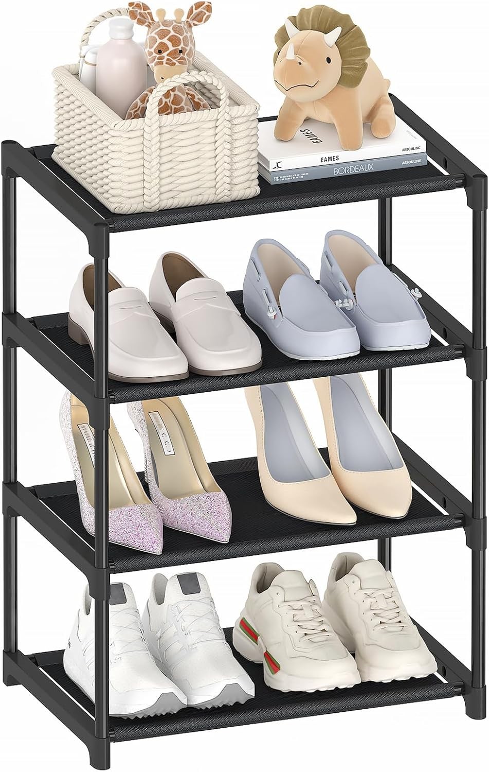 Shoe Rack 4 Tier Extra Small 16.3" Wide