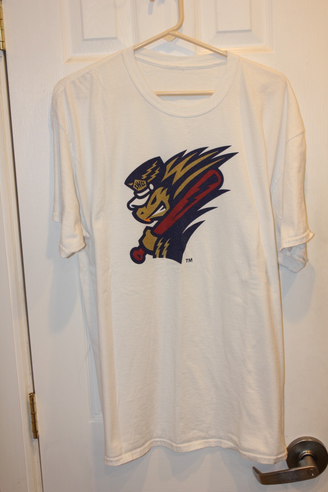 white Scranton / Wilkes Barre RailRiders graphic logo t-shirt - adult XL