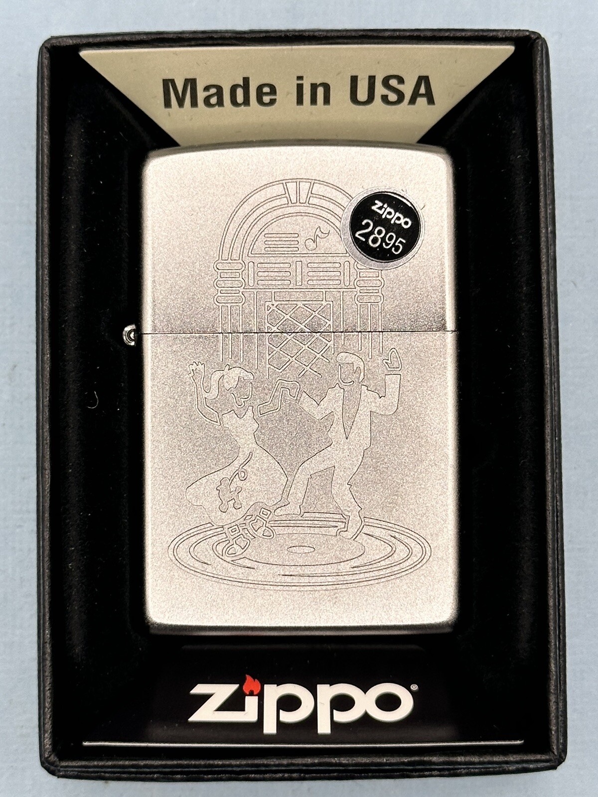 Vintage Dance Design Chrome Zippo Lighter NEW 48728