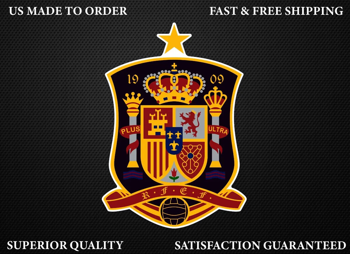 Spain Soccer Football Logo National Team Decal Sticker Bumper Water Resistant