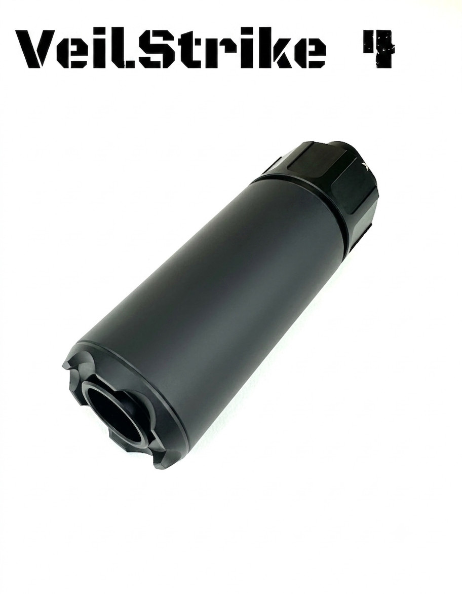 VeilStrike 4" Matte Black 1/2"x20  Muzzle Brake Extension Tube for  Air Rifle