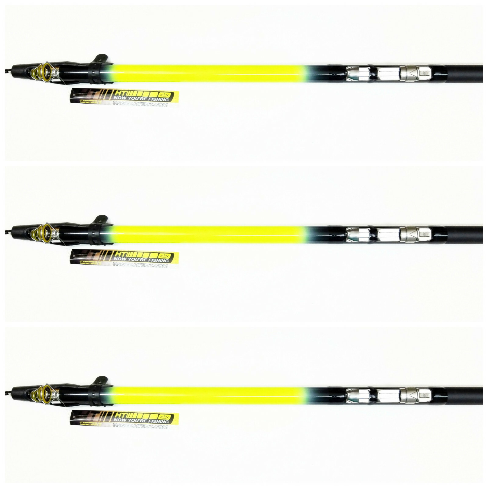 SET OF 3 HT SHOOTING STAR TELESCOPIC 10' CRAPPIE POLE/ROD SS-10QCS
