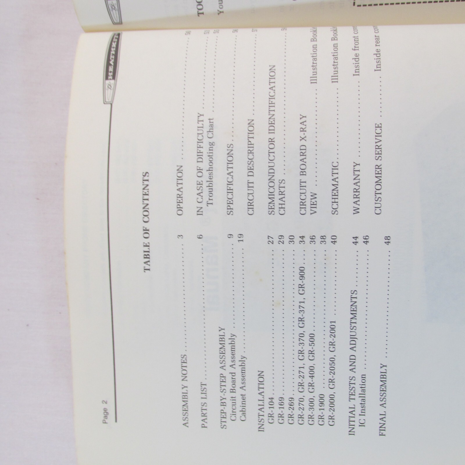1976 Heathkit Manual GD-1380 Video Game System