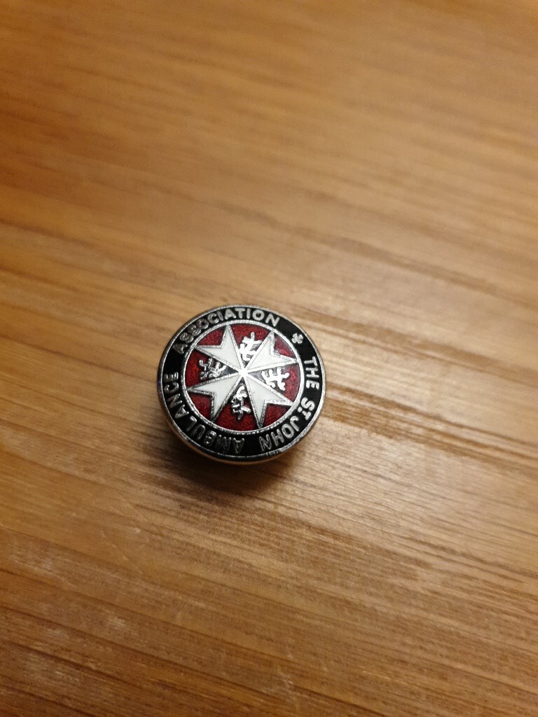 Vintage The St. John’s Ambulance Association Enamel Lapel Button Badge