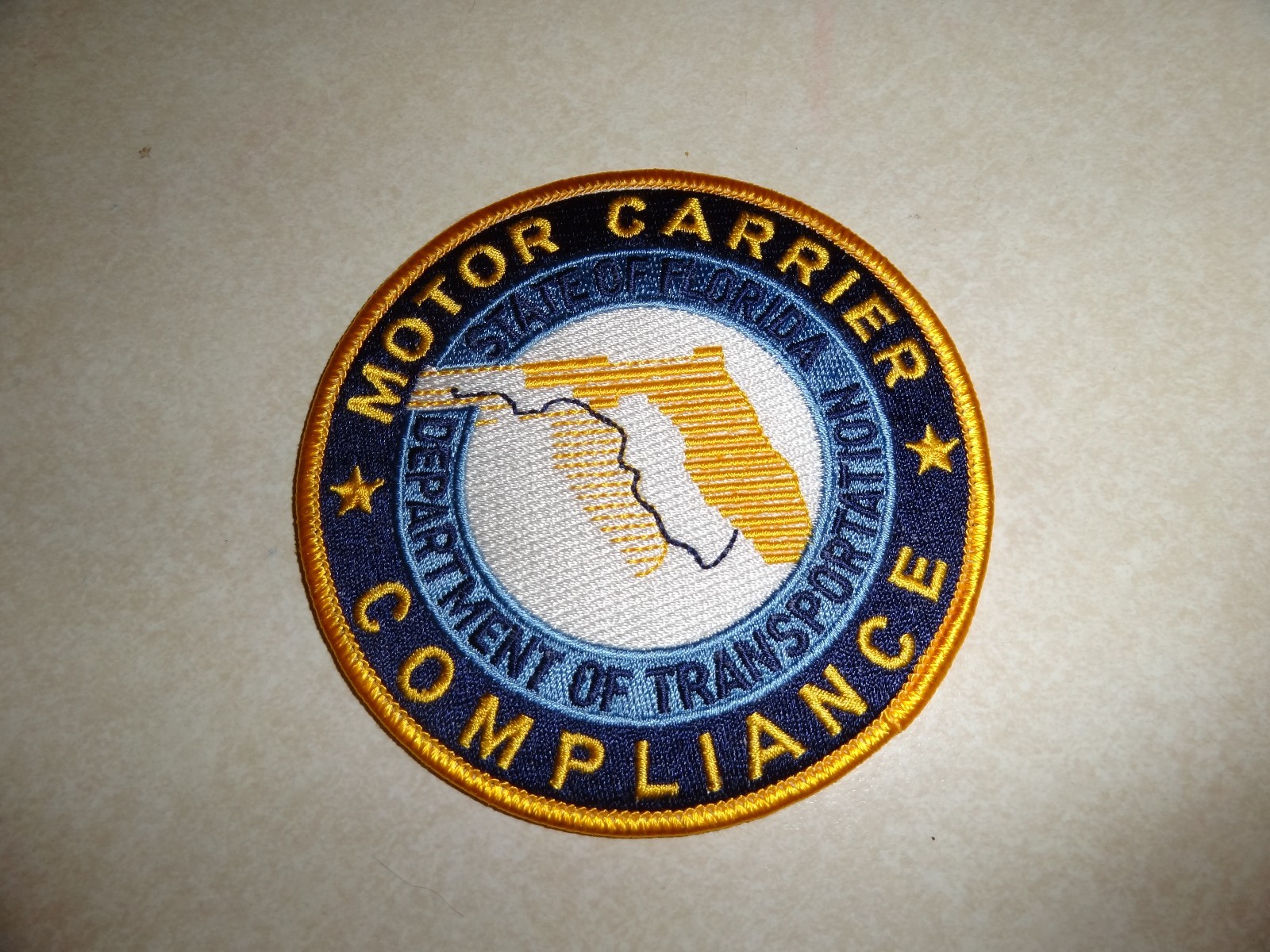 LAW ENFORCEMENT PATCH MOTOR CARRIER COMPLIANCE STATE OF FLORIDA TRANSPORTATION