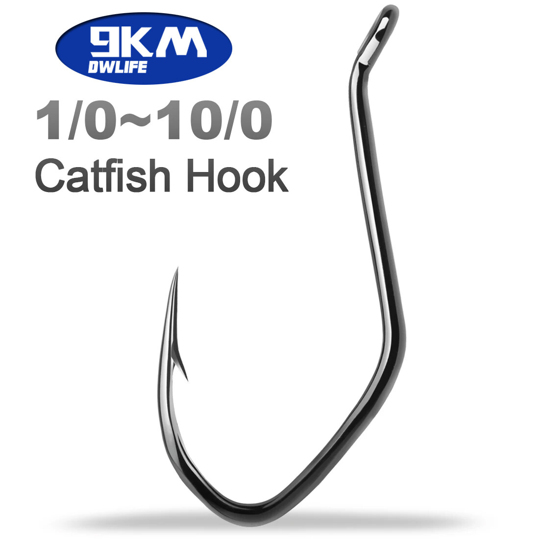 9KM Catfish Hooks Big River Hook 25~100Pc Live Cut Bait Fishing Hook for Catfish