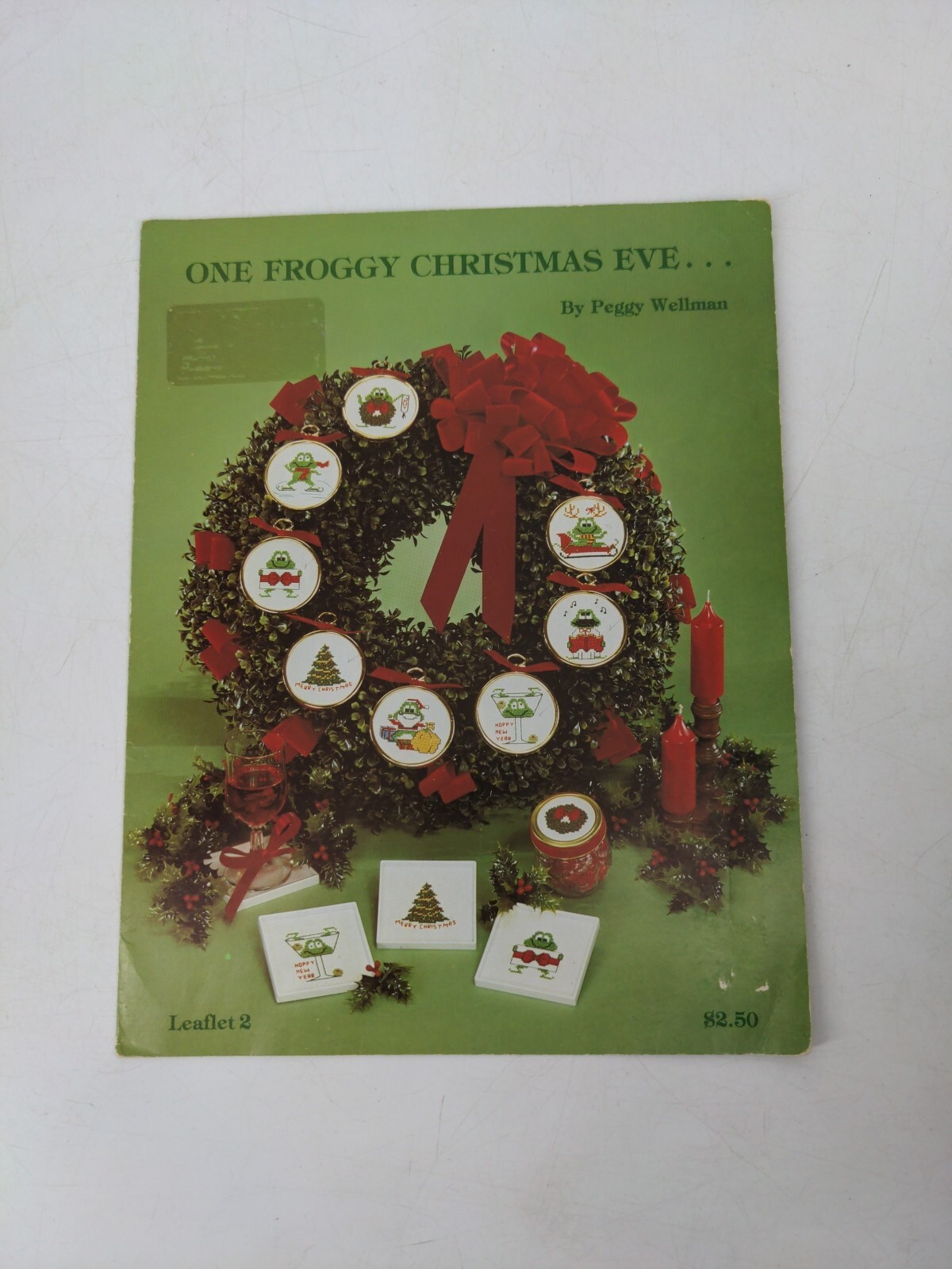 Vintage 1980 One Froggy Christmas Eve... Counted Cross Stitch Leaflet Booklet