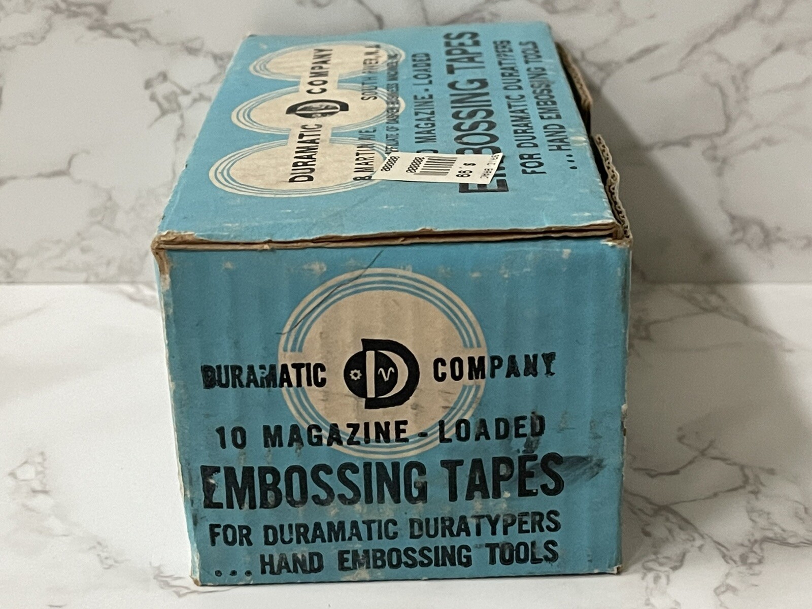 VTG Box of 8 Duramatic Embossing Tapes Red 401 M