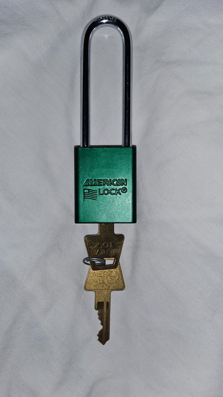(1) American Lock 1100 Series A1106GRN Engraved With 2 keys New