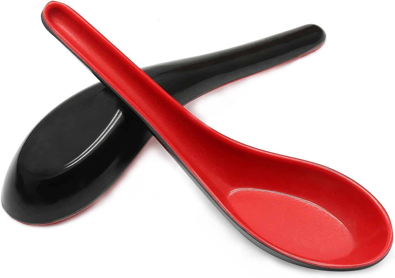 2PCS Asian Soup Spoons, Chinese Japanese Miso Ramen Wonton Dumpling Pho Rice