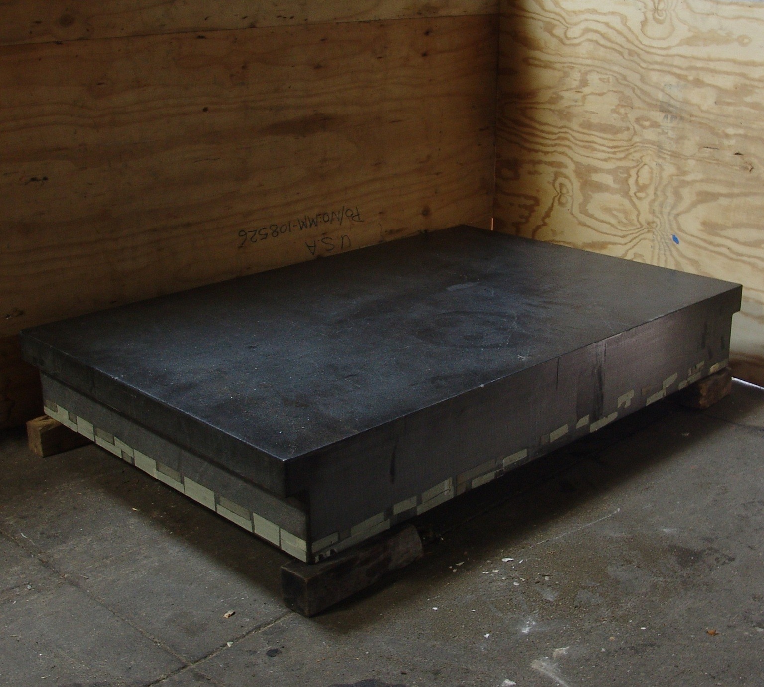 Black granite surface plate 72" x 48" x 10.5" thick