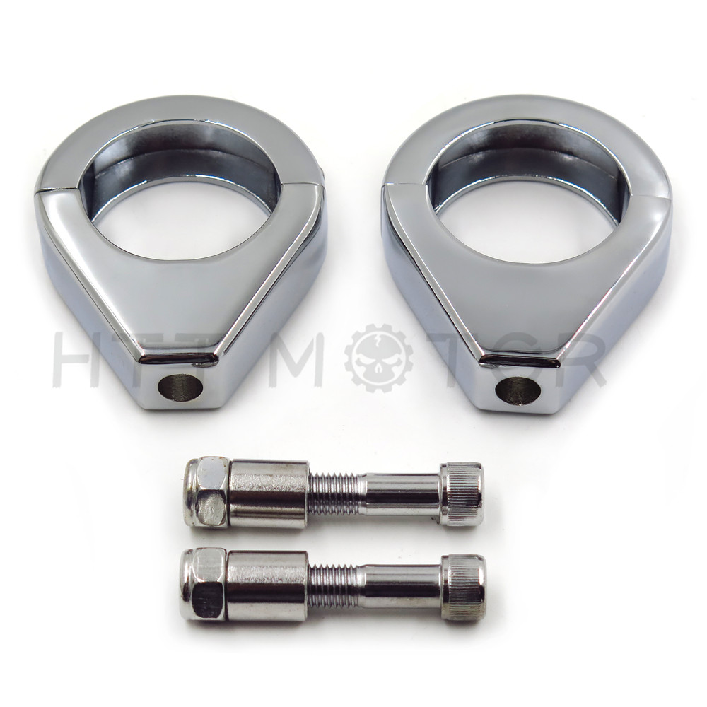 Fork Clamp Turn signal Clamps for Harley Softail Mount Bracket 39mm Fork Chrome