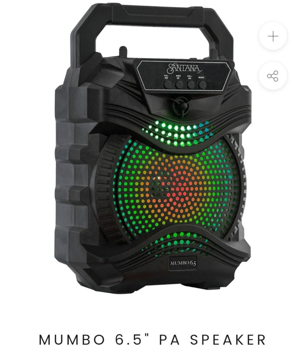 Small Portable Karaoke PA Sound System Light Effects and Microphone