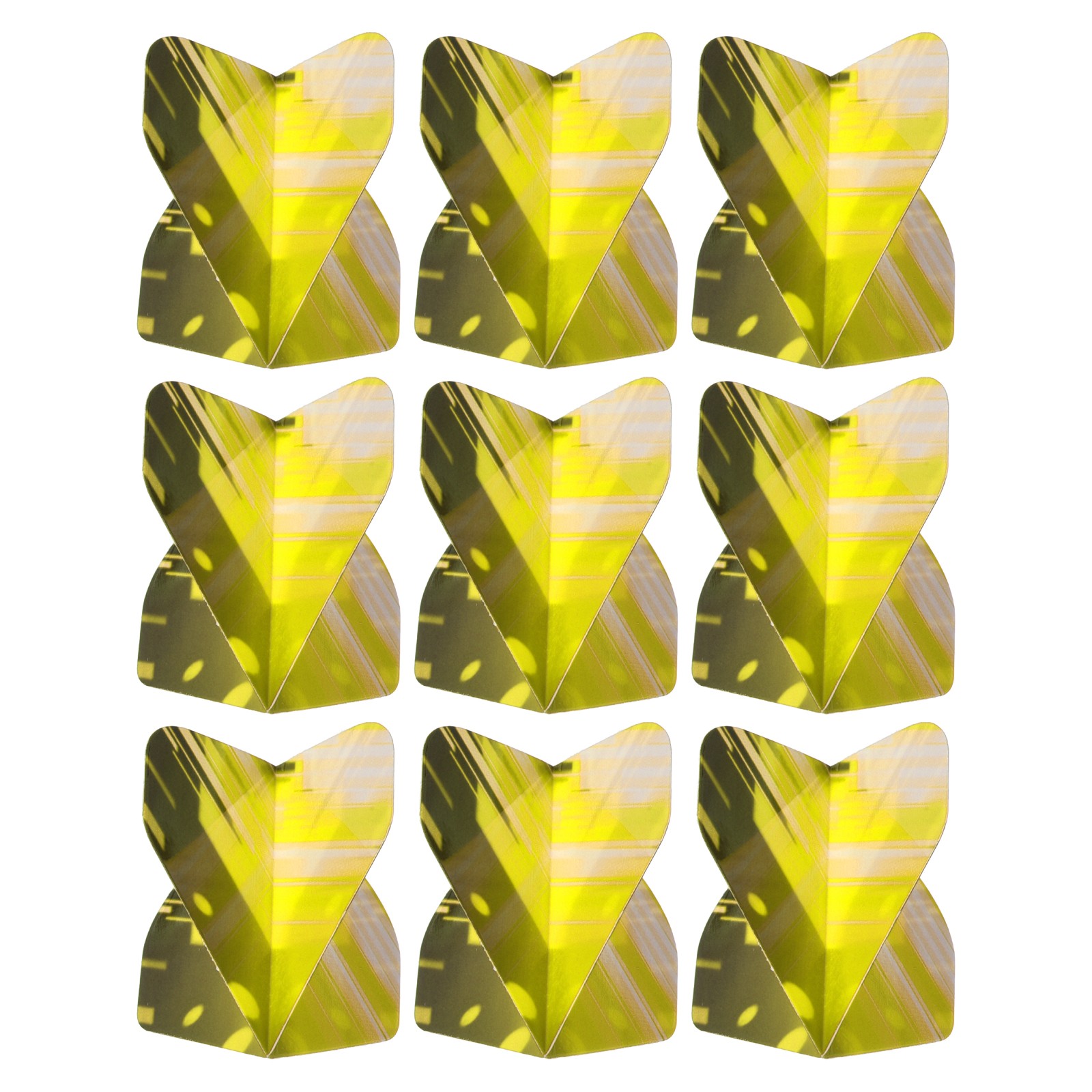 Dart Flights, 9 Pack PET Darts Accessories Thick Stripe Style, Black, Yellow