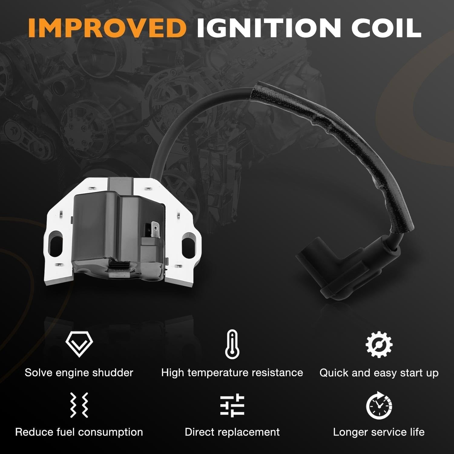 High-Quality Replacement Ignition Coils for Kawasaki Engines - 2-Pack Efficiency