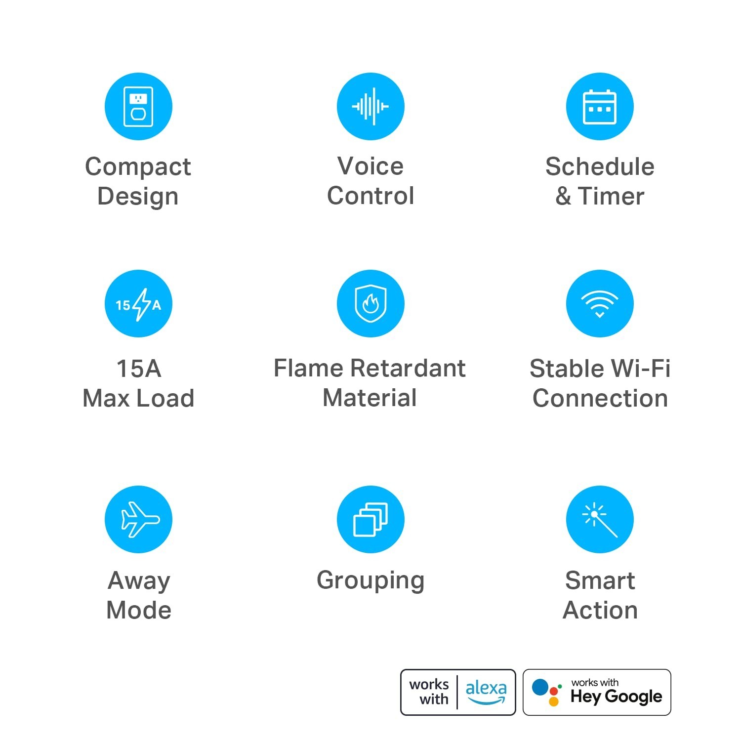Certified Mini Smart Plugs: Remote Control & Voice Compatibility, 2-Pack