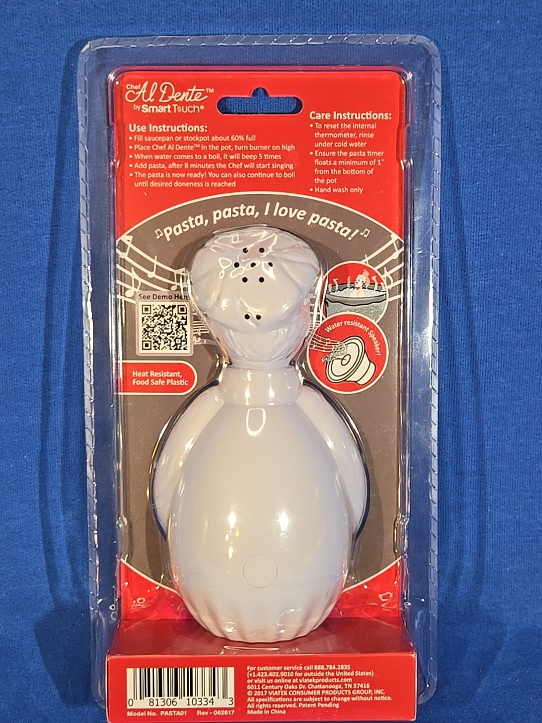 CHEF AL DENTE SINGING PASTA TIMER BY SMART TOUCH New Sealed