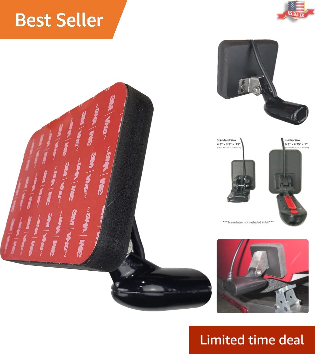 Stern Pad Standard Size - Screwless Mounting Kit for Easy Installation - Black