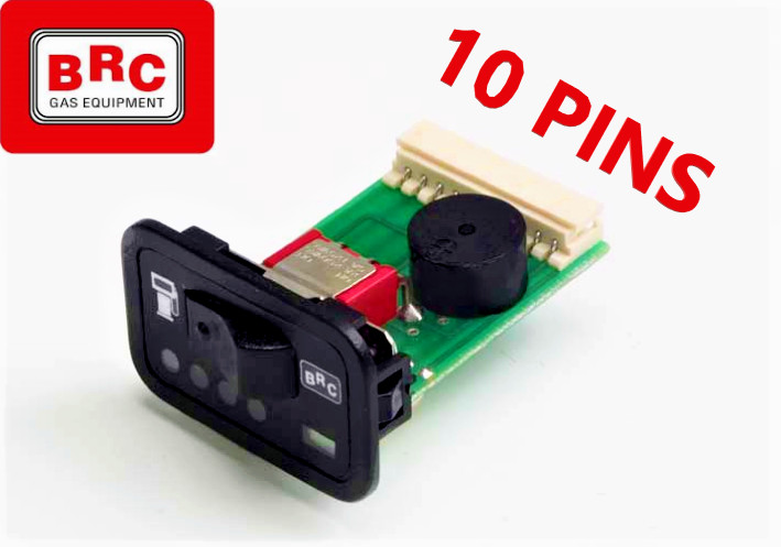 BRC 2-POSITION SWITCH 10 PIN LPG PETROL TO GAS SWITCH / DE800008