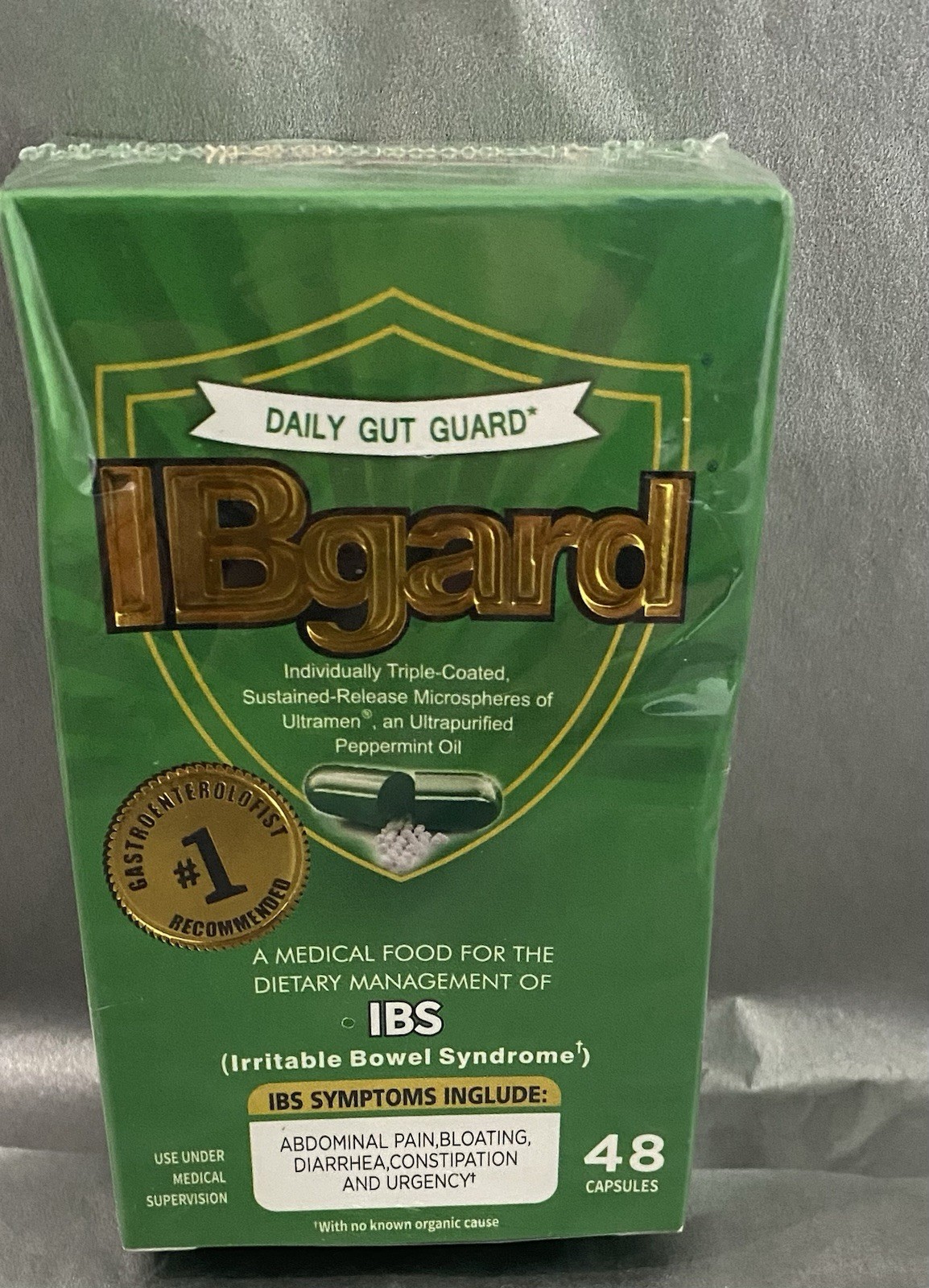 IBgard Irritable Bowel Syndrome 48ct Caps Abdominal Comfort Exp. 04/28