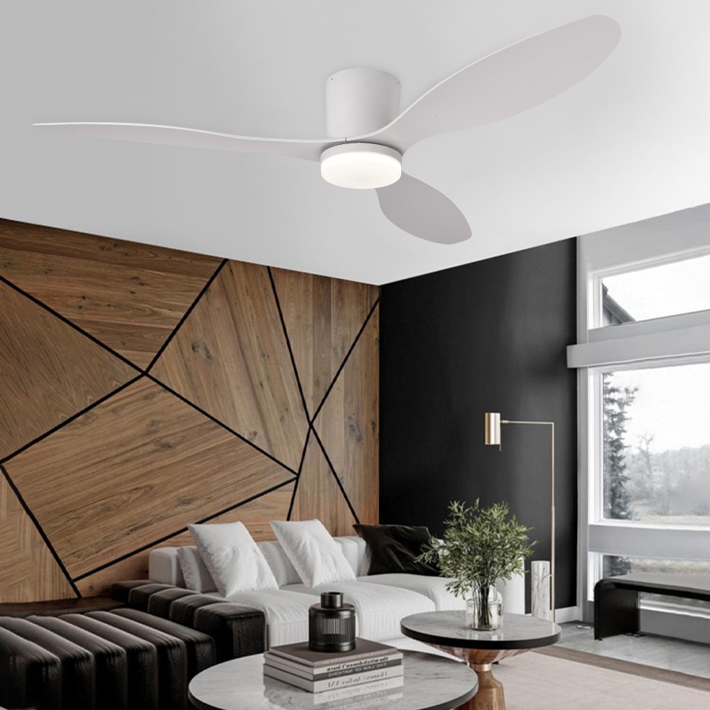 52” Profile Ceiling Fans with Lights Remote/App Control Dimmable LED DC Motor
