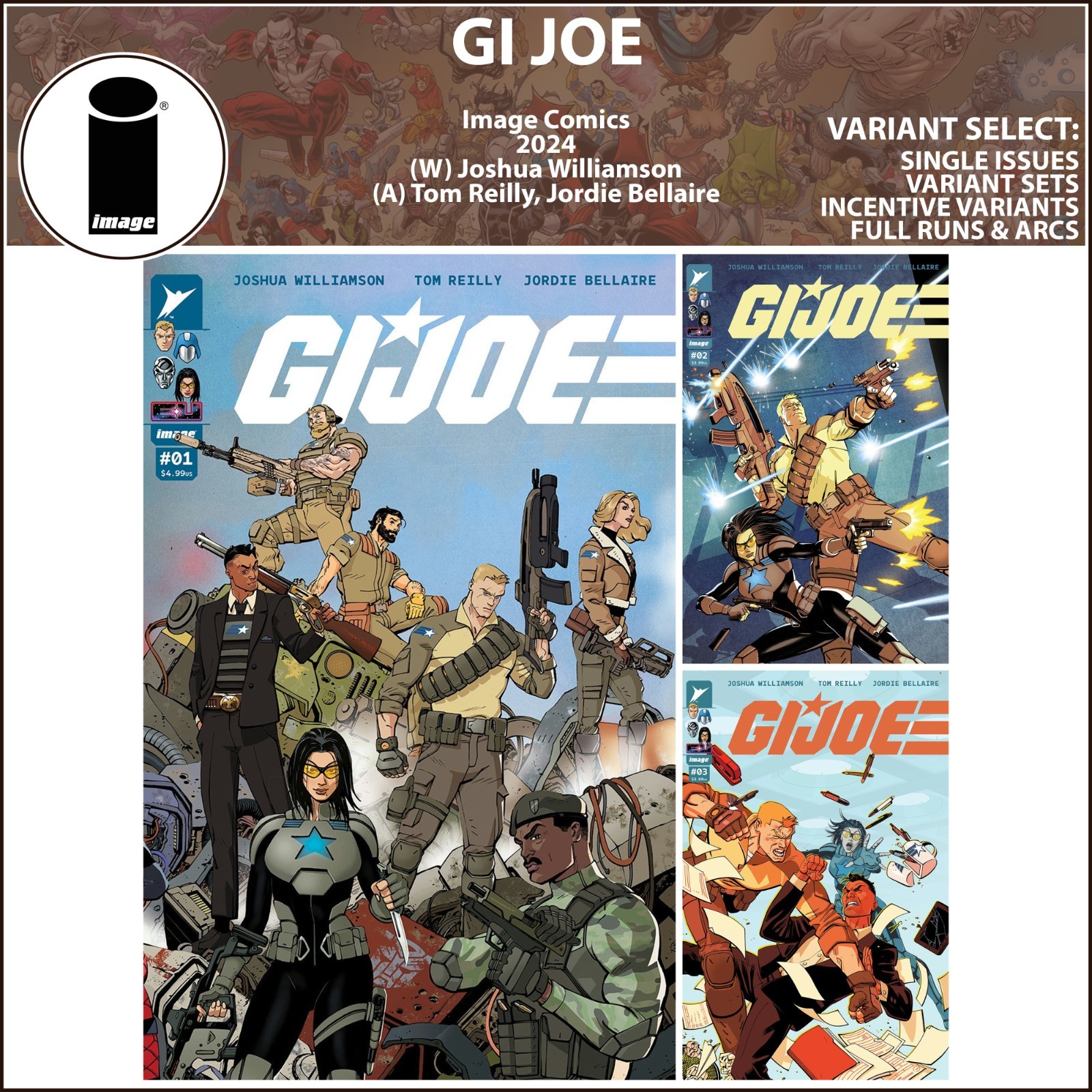 GI Joe (2024) #1 2 3 Image Comics Energon Universe COVER SELECT