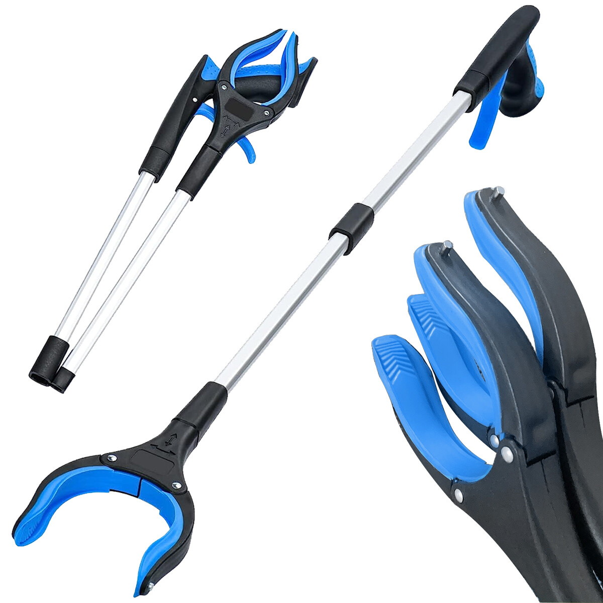 32 "Grab tools, foldable, rotating+magnet grabber reacher tool heavy duty