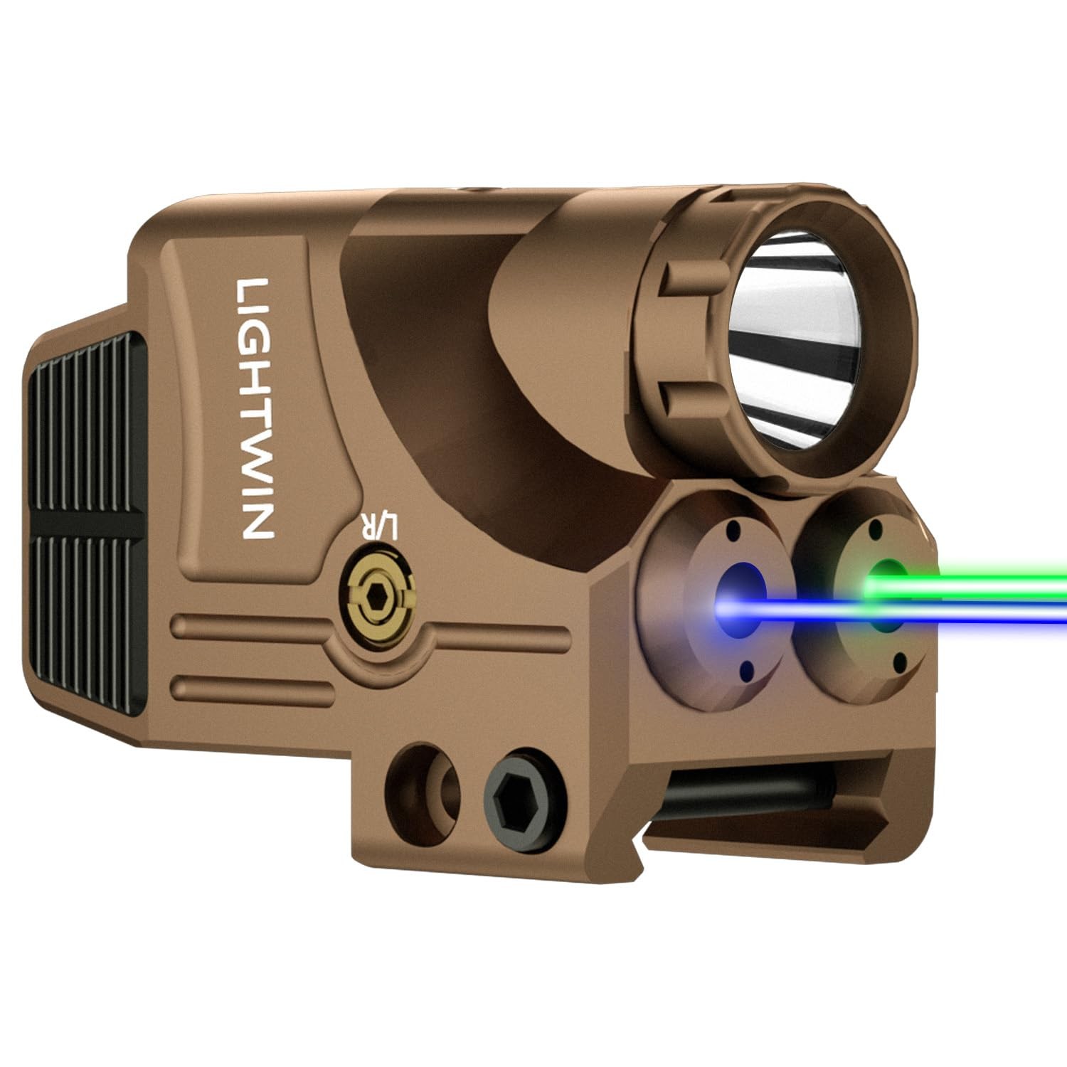 Laser Beams for Pistols 800 Lumens Flashlight 3 in 1 Red Green Blue Purple
