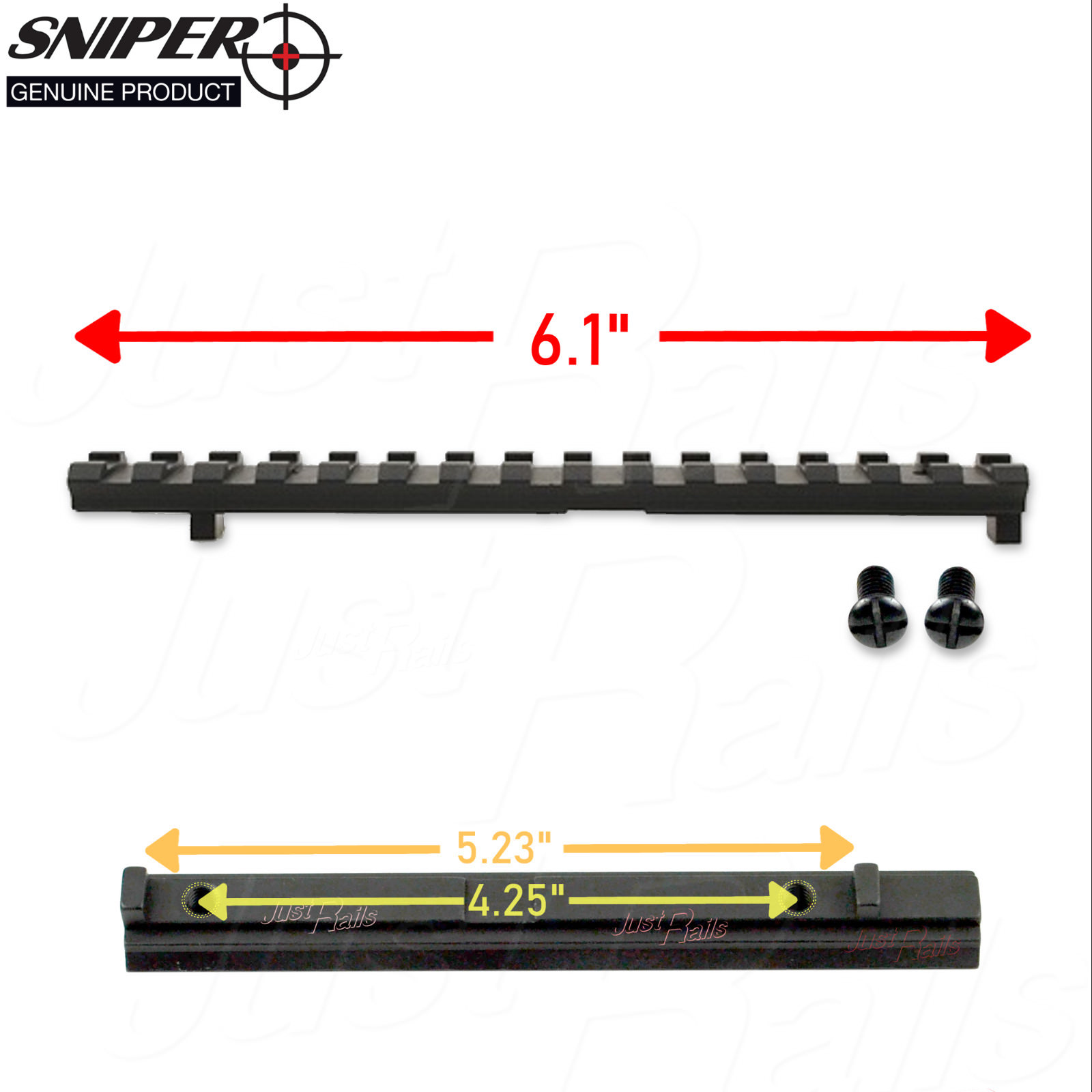 2nd Gen STANAG to Picatinny 6.1" Top / Single Rail / Scope Mount Base, Aluminum